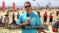 Fox Soccer Channel Eric Wynalda at Copa Cabana Beach Soccer Malibu/Zuma Beach 2012